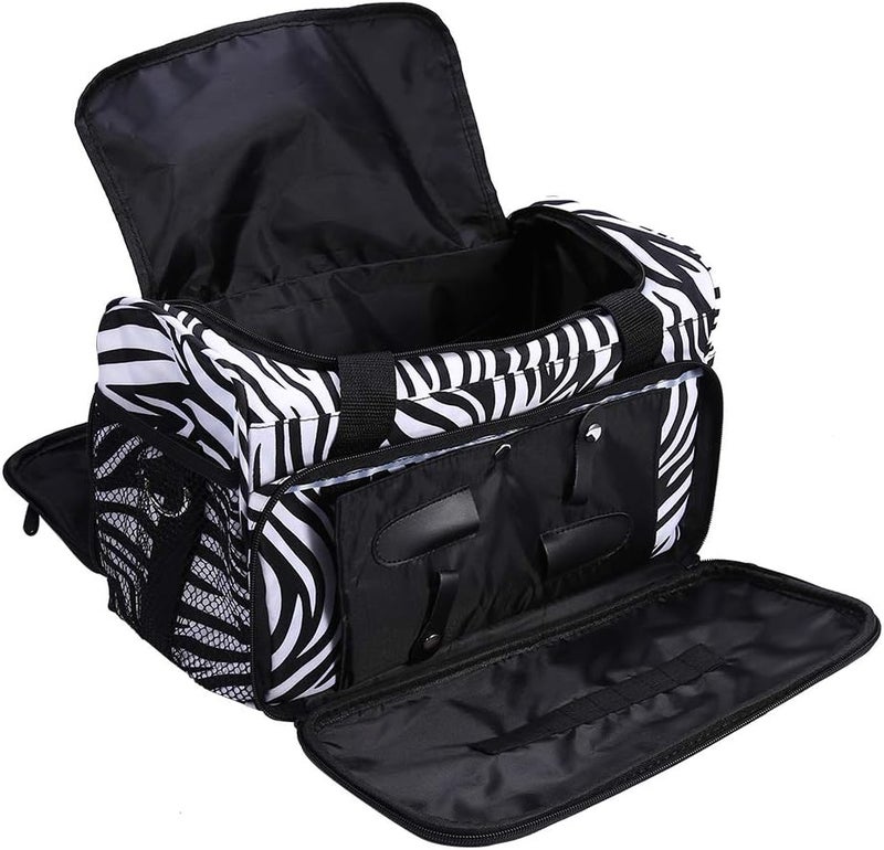 woobles hairdressing bag,  Zebra Stripe Handbag Hairdressing Tools Bag Portable Scissors Comb Holder Bag Hairstyling Case - Image 5